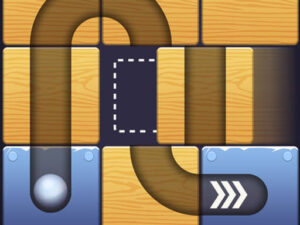 Intricate puzzle game challenging players to navigate a ball through a maze.